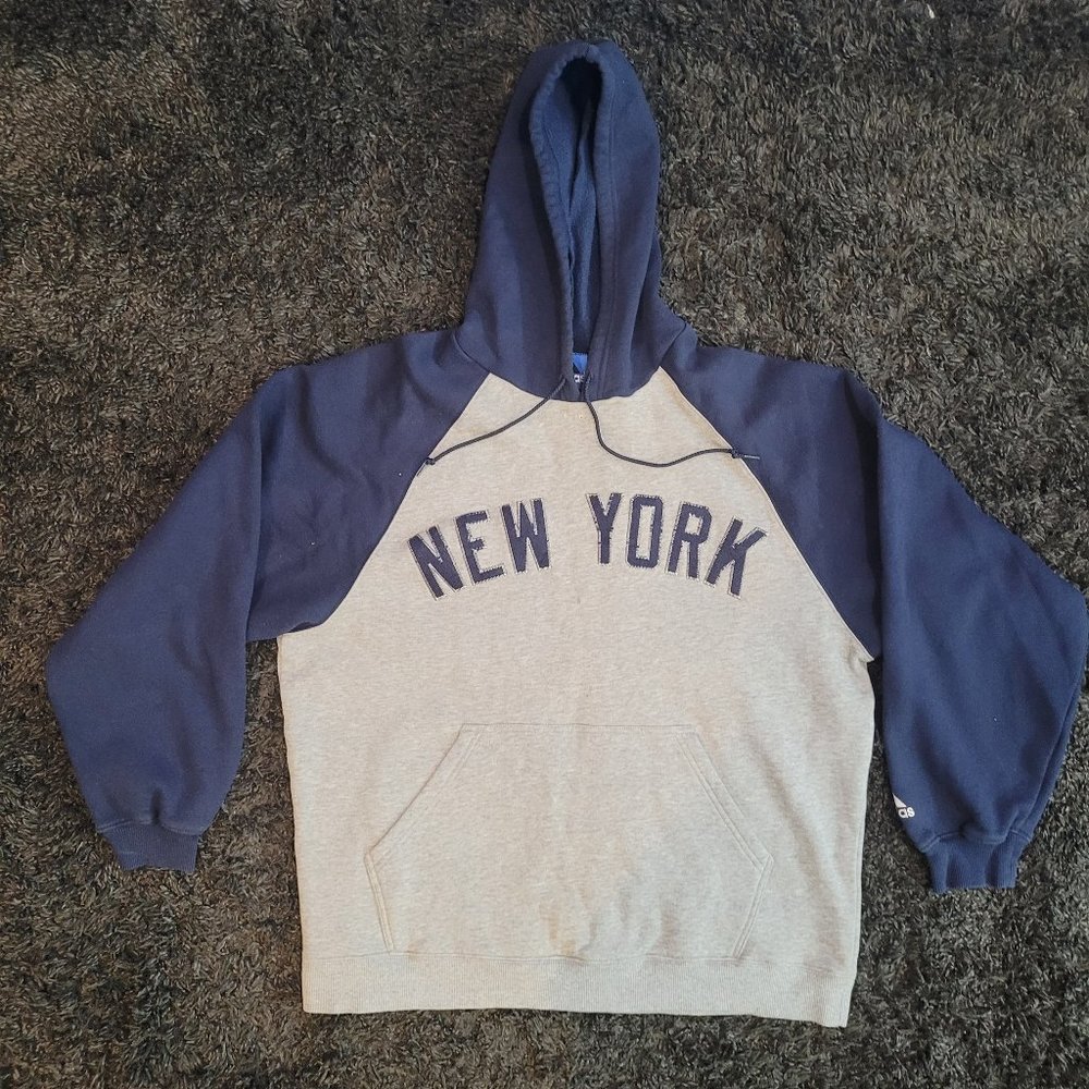 Adidas New York Hoodie Men’s M Gray Navy